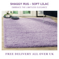 Modern Shaggy Rug Big Fluffy Carpets Floor Mats for Bedrooms Living Rooms Rug UK