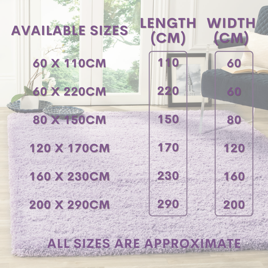 Modern Shaggy Rug Big Fluffy Carpets Floor Mats for Bedrooms Living Rooms Rug UK