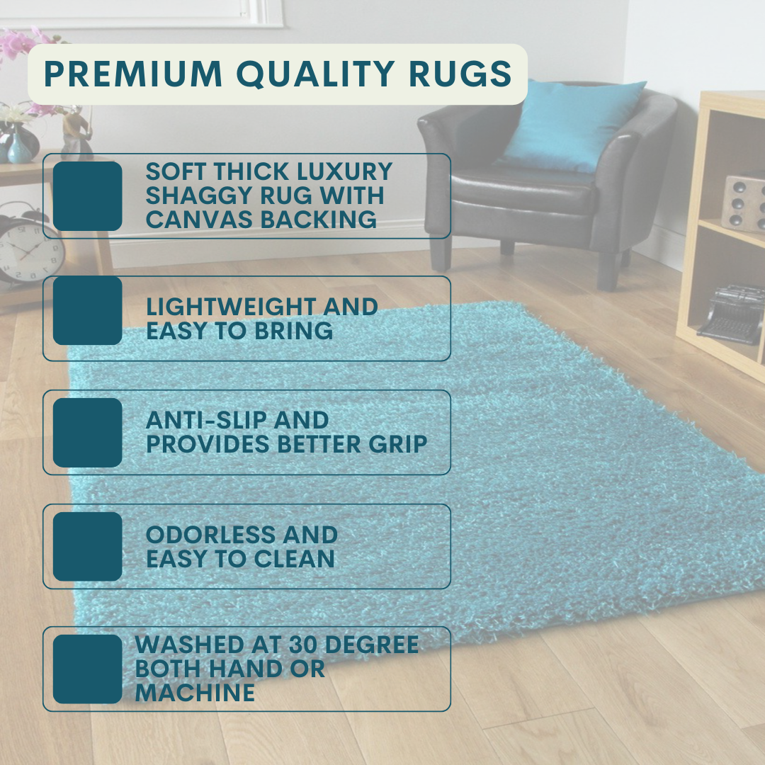 Modern Shaggy Rug Big Fluffy Carpets Floor Mats for Bedrooms Living Rooms Rug UK