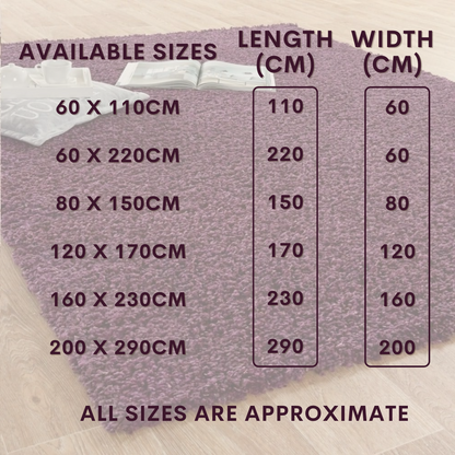 Modern Shaggy Rug Big Fluffy Carpets Floor Mats for Bedrooms Living Rooms Rug UK