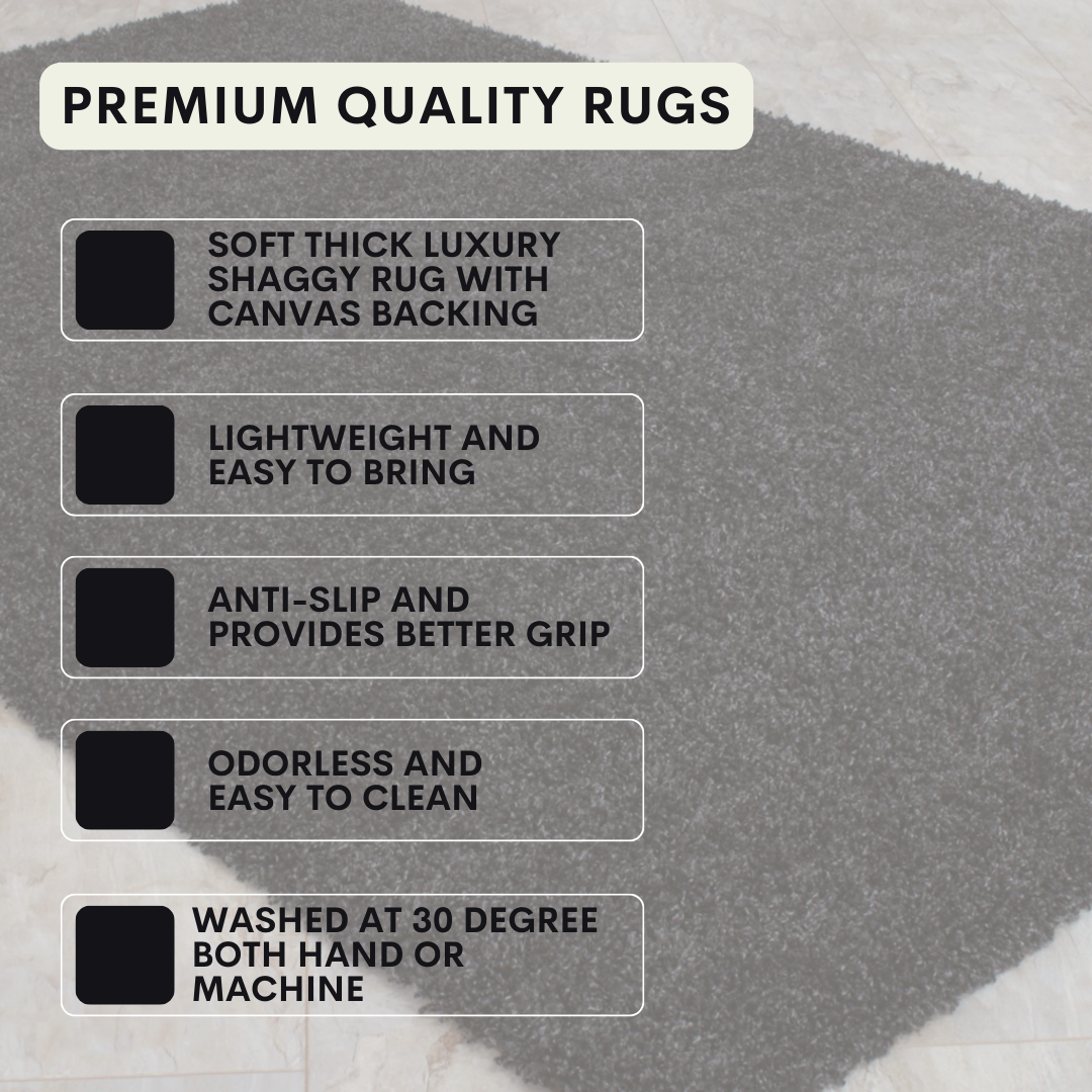Modern Shaggy Rug Big Fluffy Carpets Floor Mats for Bedrooms Living Rooms Rug UK