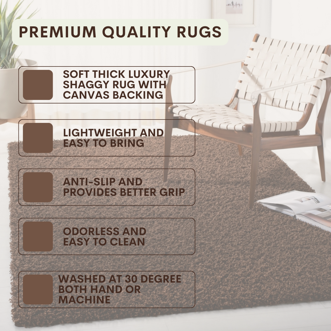 Modern Shaggy Rug Big Fluffy Carpets Floor Mats for Bedrooms Living Rooms Rug UK