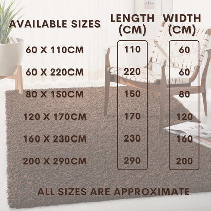 Modern Shaggy Rug Big Fluffy Carpets Floor Mats for Bedrooms Living Rooms Rug UK
