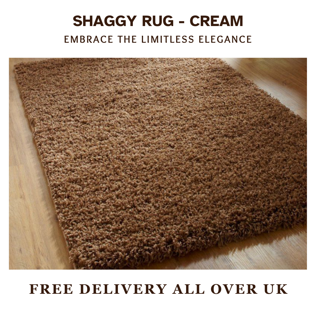 Modern Shaggy Rug Big Fluffy Carpets Floor Mats for Bedrooms Living Rooms Rug UK