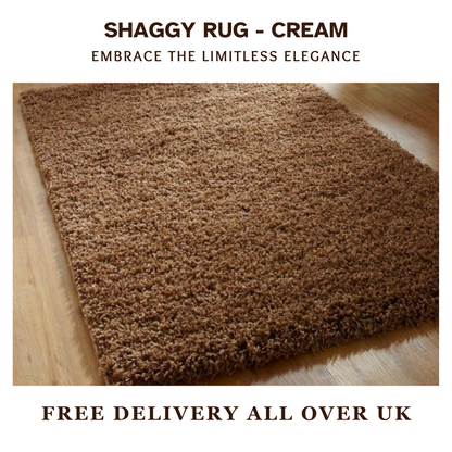 Modern Shaggy Rug Big Fluffy Carpets Floor Mats for Bedrooms Living Rooms Rug UK