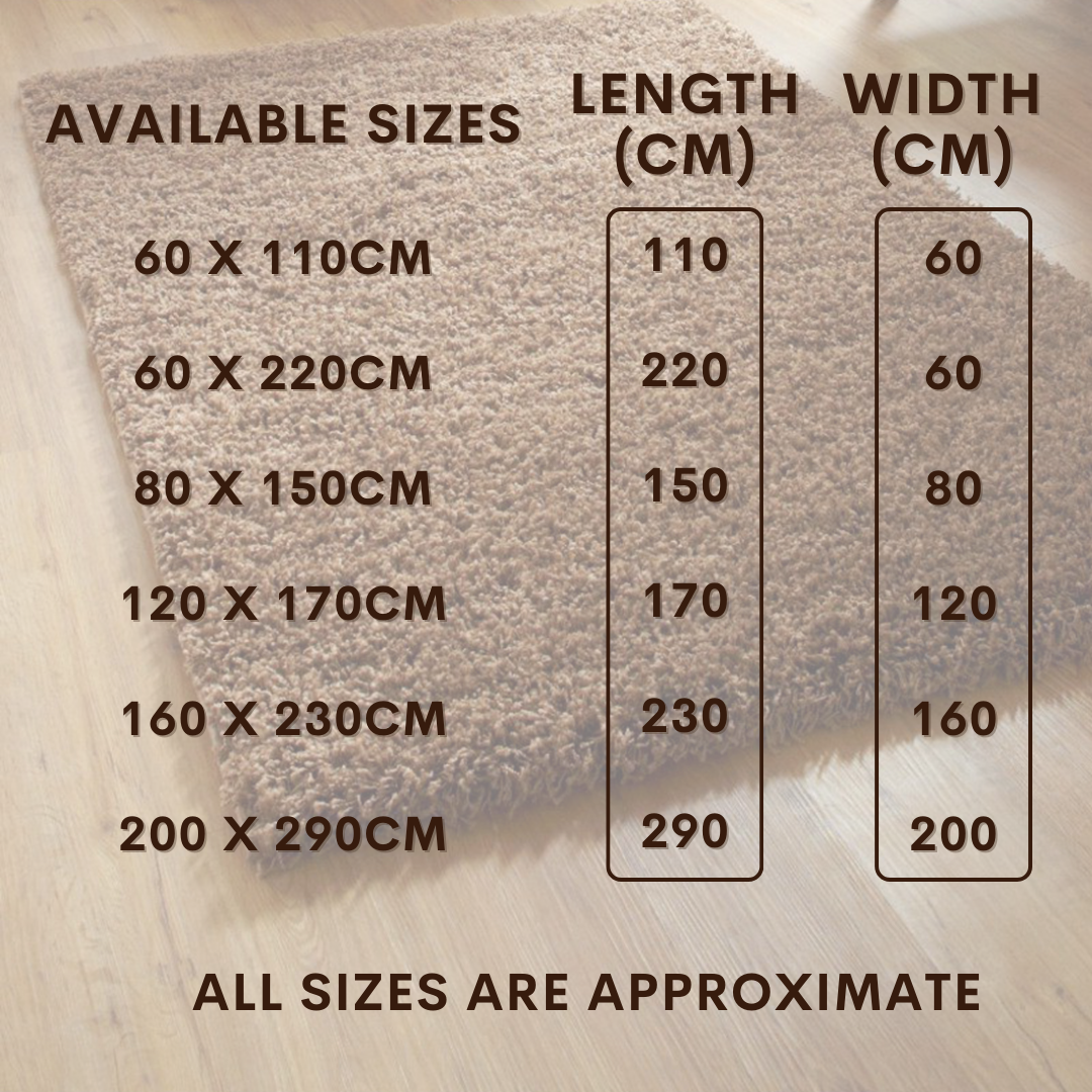 Modern Shaggy Rug Big Fluffy Carpets Floor Mats for Bedrooms Living Rooms Rug UK
