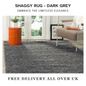 Modern Shaggy Rug Big Fluffy Carpets Floor Mats for Bedrooms Living Rooms Rug UK