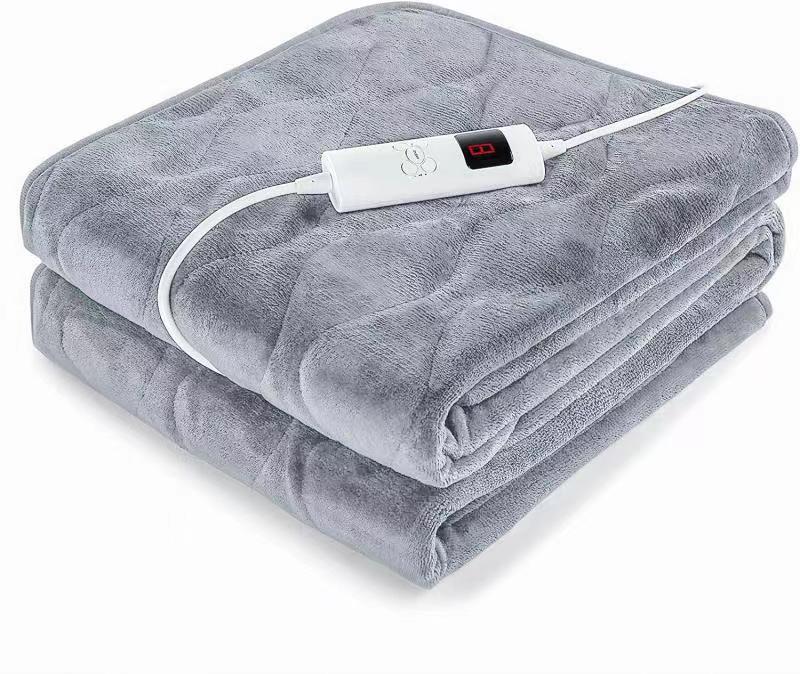 Luxurious Electric Heated Blanket With Digital Controller Soft Fleece Sofa Throw