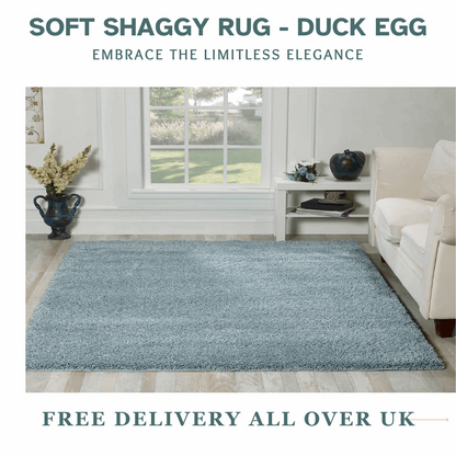 Modern Non Slip Rug Soft Shaggy Bedroom Living Room Carpet Runner Hallway UK