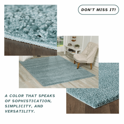 Modern Non Slip Rug Soft Shaggy Bedroom Living Room Carpet Runner Hallway UK