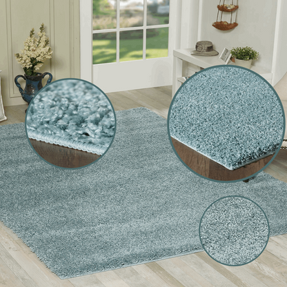 Modern Non Slip Rug Soft Shaggy Bedroom Living Room Carpet Runner Hallway UK