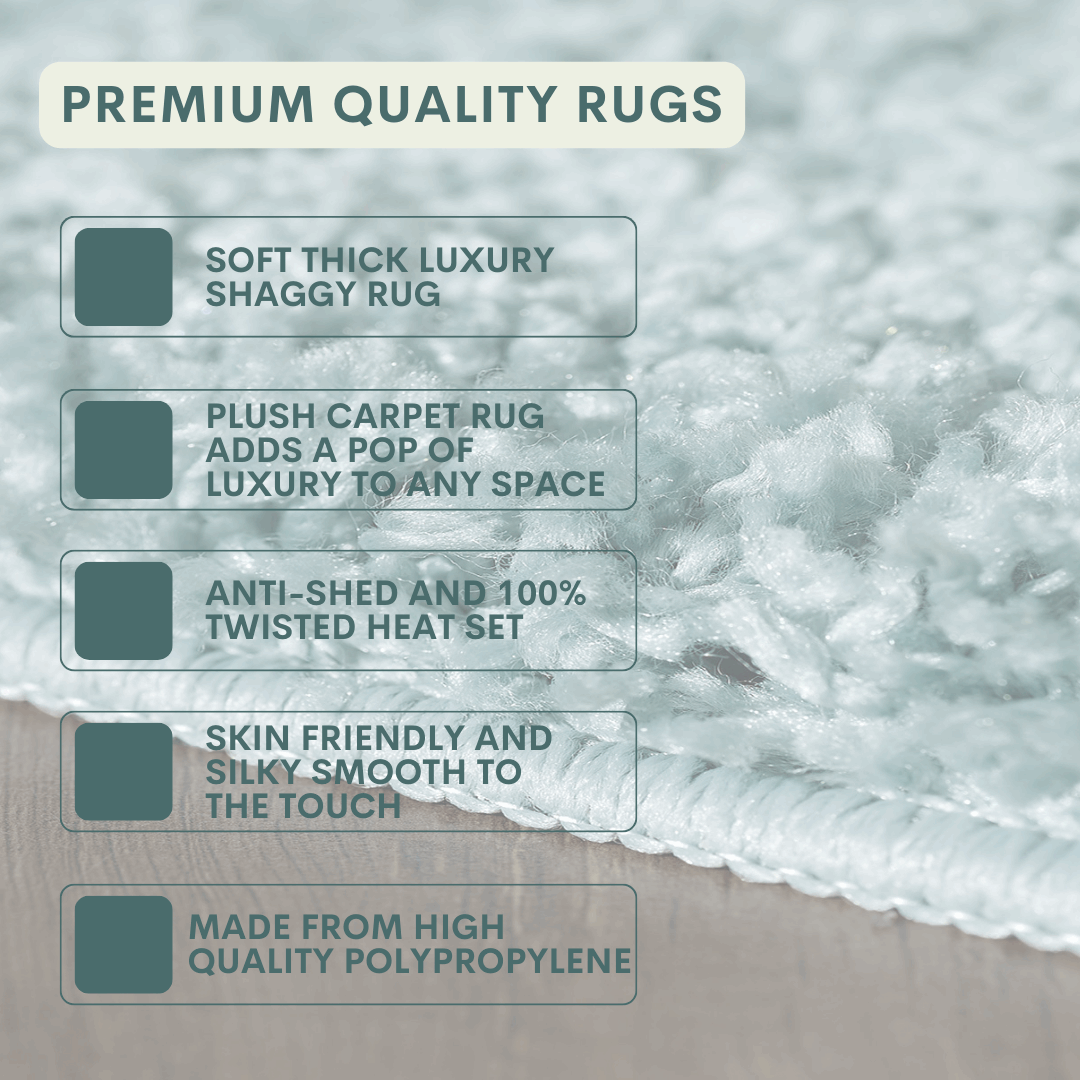 Modern Non Slip Rug Soft Shaggy Bedroom Living Room Carpet Runner Hallway UK