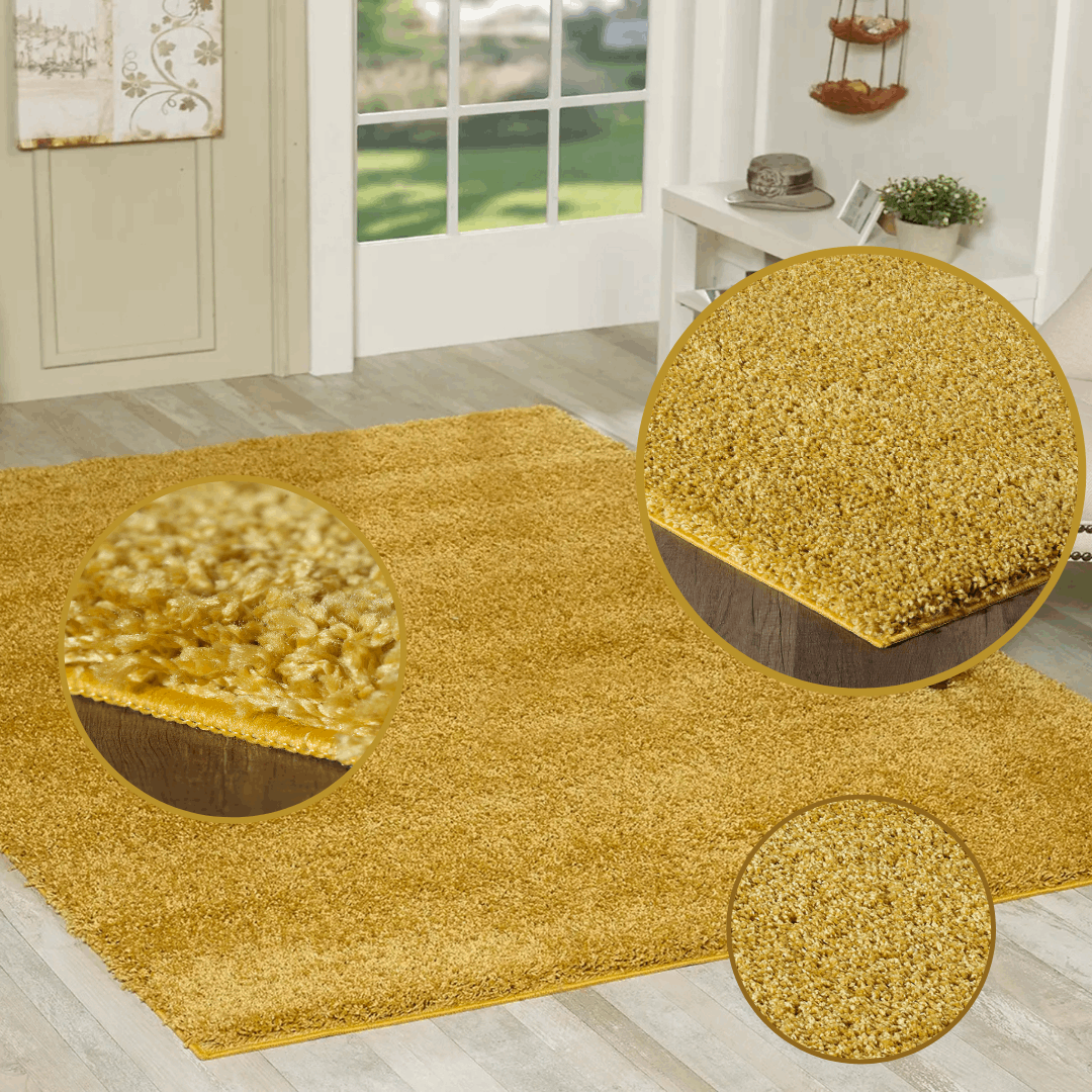 Modern Non Slip Rug Soft Shaggy Bedroom Living Room Carpet Runner Hallway UK