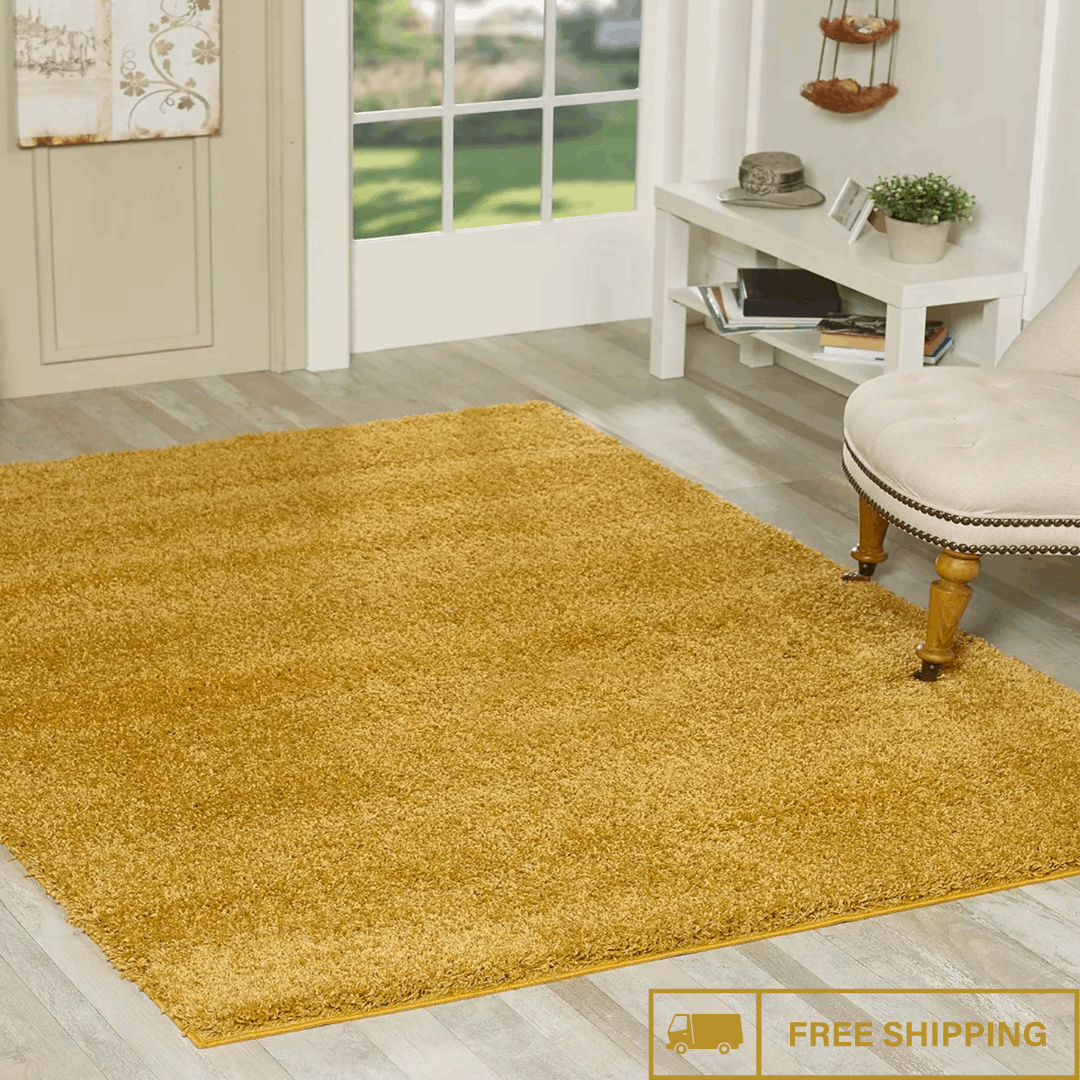 Modern Non Slip Rug Soft Shaggy Bedroom Living Room Carpet Runner Hallway UK