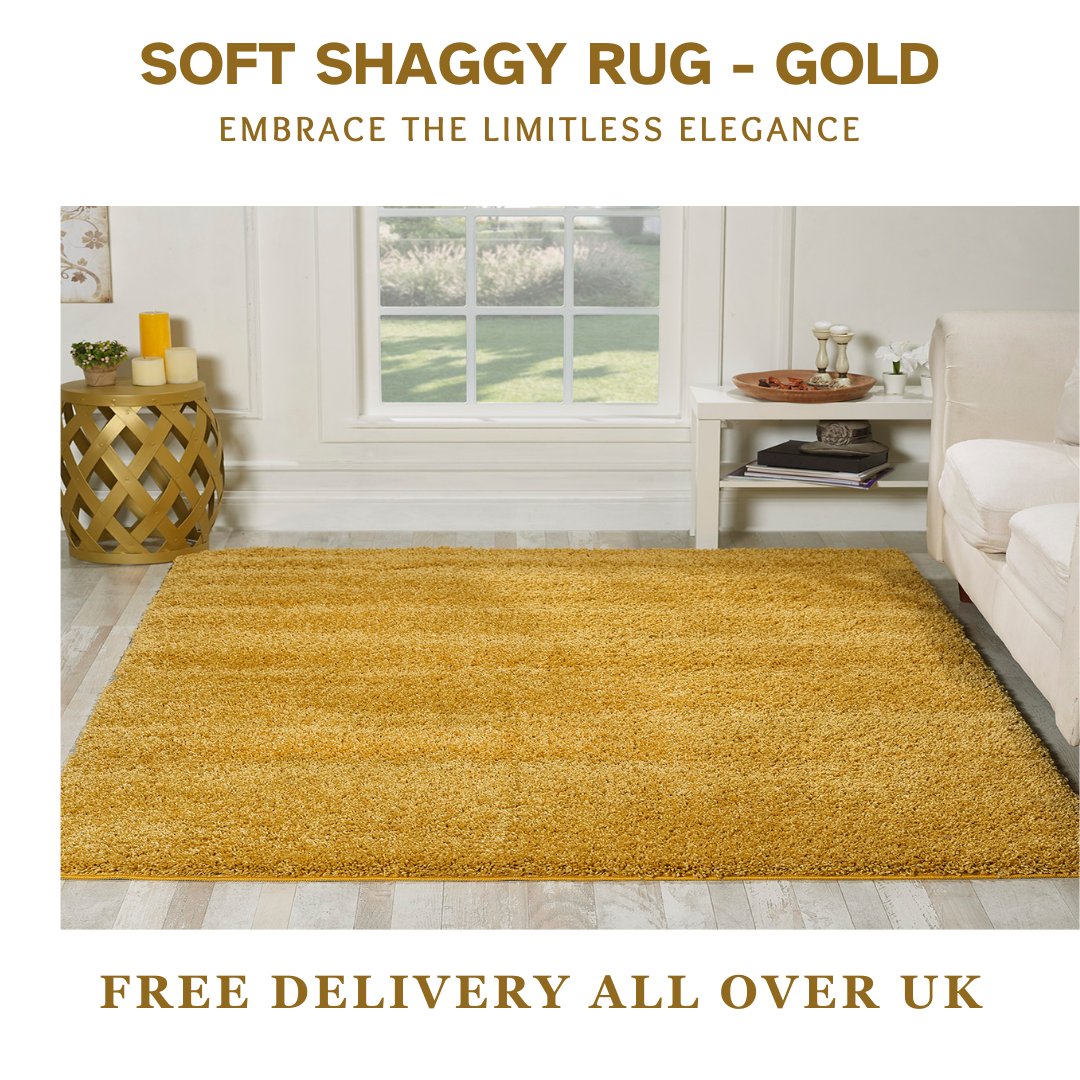 Modern Non Slip Rug Soft Shaggy Bedroom Living Room Carpet Runner Hallway UK