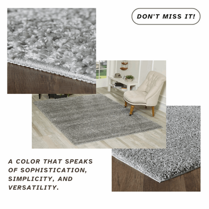 Modern Non Slip Rug Soft Shaggy Bedroom Living Room Carpet Runner Hallway UK