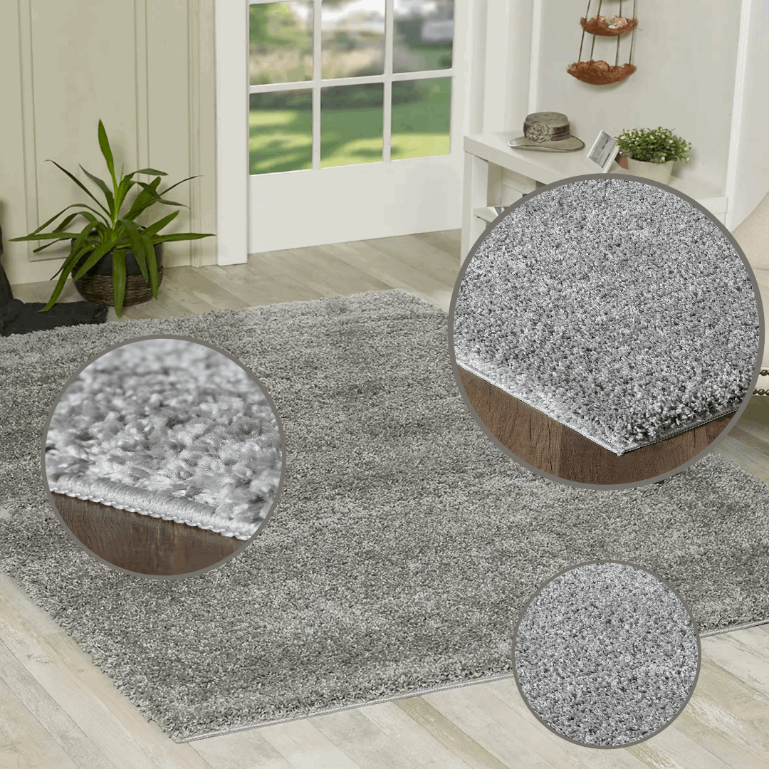 Modern Non Slip Rug Soft Shaggy Bedroom Living Room Carpet Runner Hallway UK