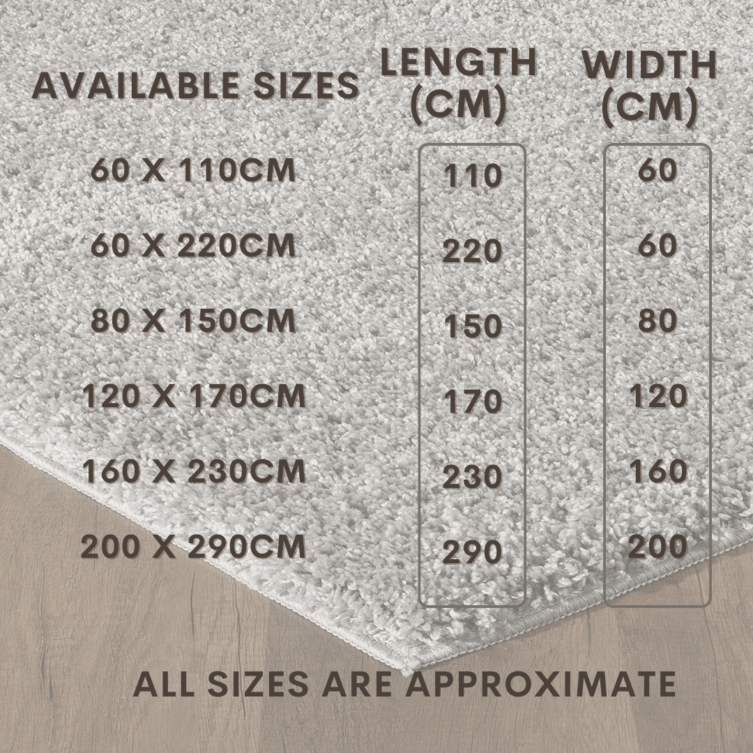 Modern Non Slip Rug Soft Shaggy Bedroom Living Room Carpet Runner Hallway UK