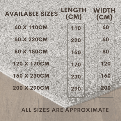 Modern Non Slip Rug Soft Shaggy Bedroom Living Room Carpet Runner Hallway UK