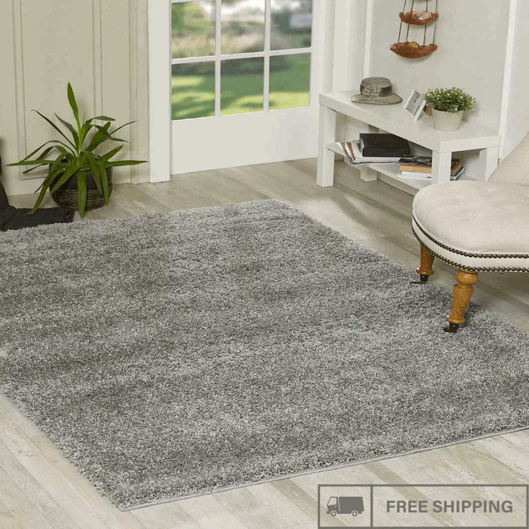 Modern Non Slip Rug Soft Shaggy Bedroom Living Room Carpet Runner Hallway UK