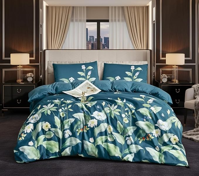 Luxury Microfiber Duvet Cover Set 3 Piece  Ultra Soft Breathable Quilt Cover with Hidden Zipper Closure  Lightweight Hypoallergenic Bedding Set with 2 Pillowcases