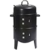 Stacker Smoker BBQ Grill & Fire Pit with Lid Thermometer  Heavy Duty Charcoal Barbecue Grill, Adjustable Air Vents, Outdoor Garden Patio Smoker & Roaster