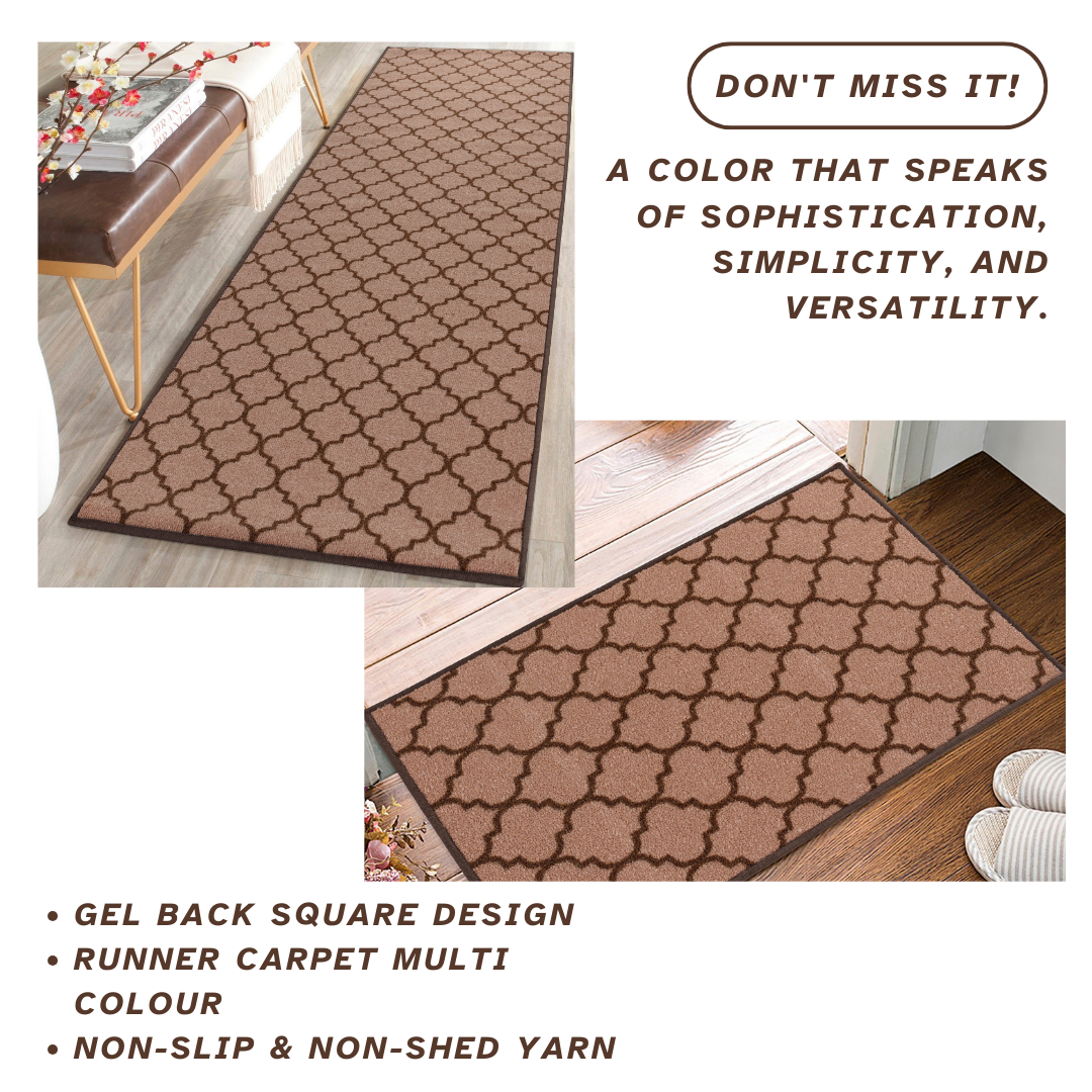 Trellis Indoor Gel Mat Washable Hallway Rugs Kitchen Runner Outdoor Modern Mats