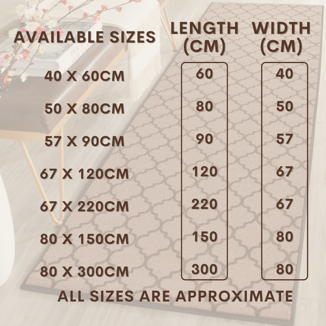Trellis Indoor Gel Mat Washable Hallway Rugs Kitchen Runner Outdoor Modern Mats