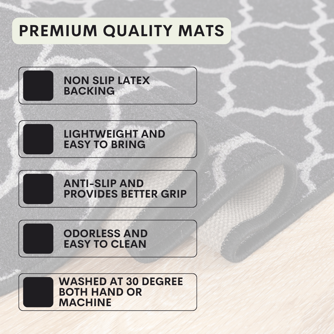 Trellis Indoor Gel Mat Washable Hallway Rugs Kitchen Runner Outdoor Modern Mats