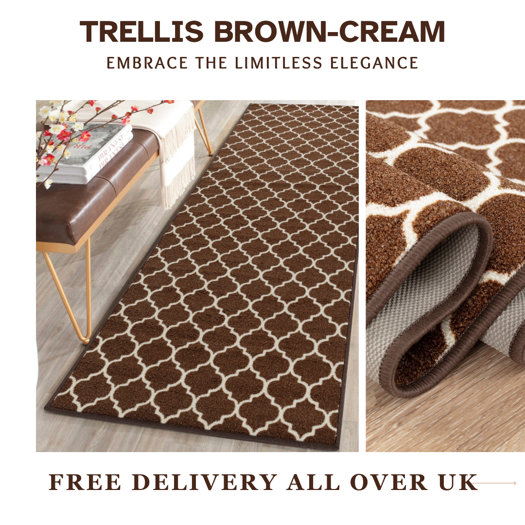 Trellis Indoor Gel Mat Washable Hallway Rugs Kitchen Runner Outdoor Modern Mats
