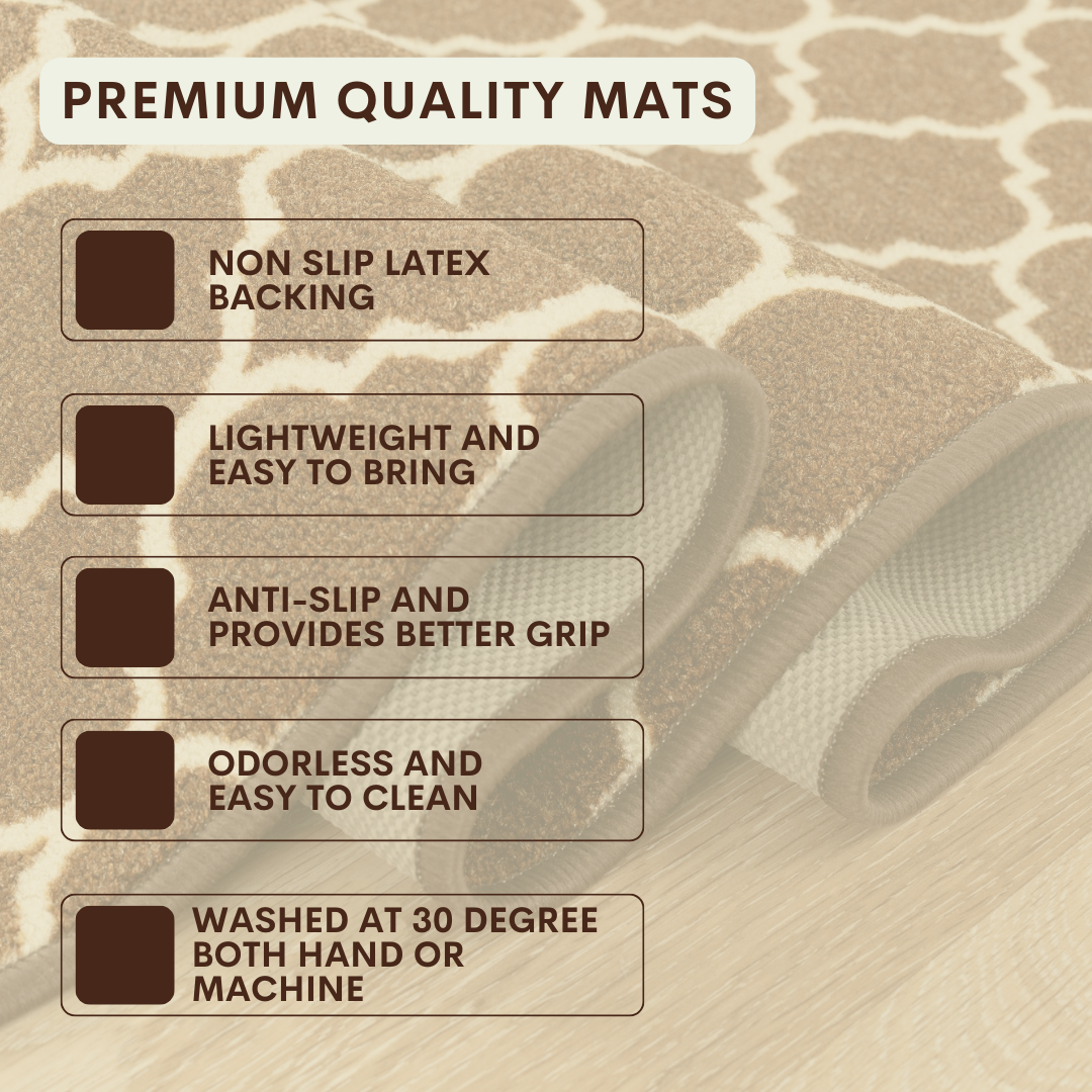 Trellis Indoor Gel Mat Washable Hallway Rugs Kitchen Runner Outdoor Modern Mats