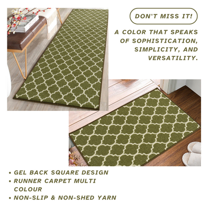 Trellis Indoor Gel Mat Washable Hallway Rugs Kitchen Runner Outdoor Modern Mats
