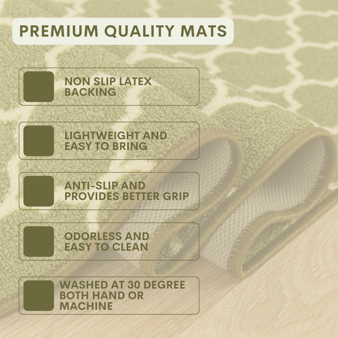 Trellis Indoor Gel Mat Washable Hallway Rugs Kitchen Runner Outdoor Modern Mats