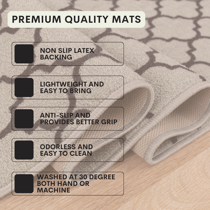 Trellis Indoor Gel Mat Washable Hallway Rugs Kitchen Runner Outdoor Modern Mats