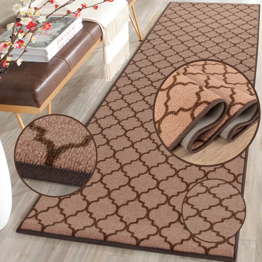 Trellis Indoor Gel Mat Washable Hallway Rugs Kitchen Runner Outdoor Modern Mats