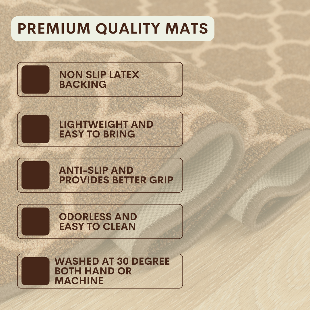 Trellis Indoor Gel Mat Washable Hallway Rugs Kitchen Runner Outdoor Modern Mats