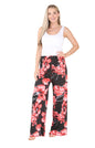 Ladies Women Elasticated Palazzo Flared Trouser Wide Leg Baggy Pants Size 10-24
