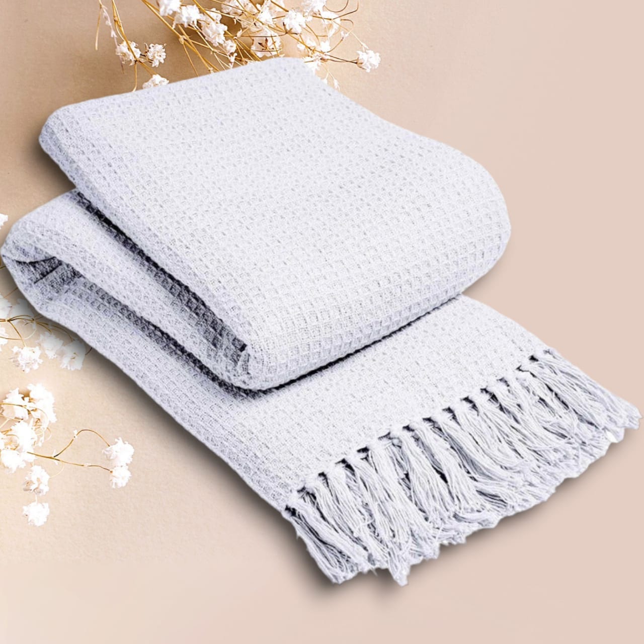 Knitted Throw 100% Cotton Blanket Perfect for Snuggling On Sofa Bed Soft Warm & Irresistibly Chic Blankets Throw