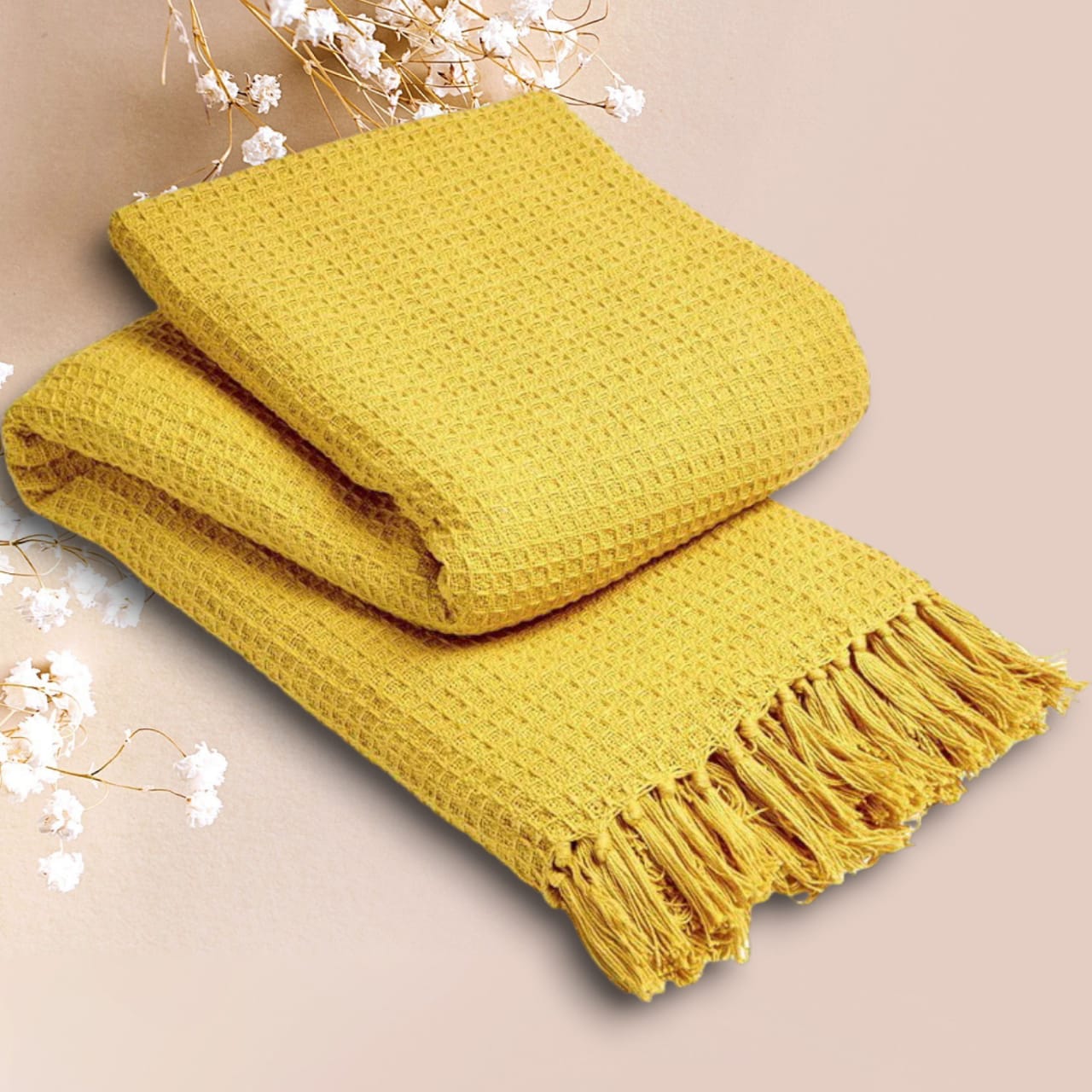 Knitted Throw 100% Cotton Blanket Perfect for Snuggling On Sofa Bed Soft Warm & Irresistibly Chic Blankets Throw