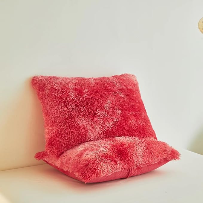Luxury Faux Fur Shaggy Duvet Cover Set  Super Soft Plush Teddy Fleece Bedding Set with Matching Pillowcase  Warm Winter Bed Linen