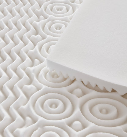 2 & 4 Inch Thick Bamboo Foam Mattress Topper 5 Zone Mattress Enhancer