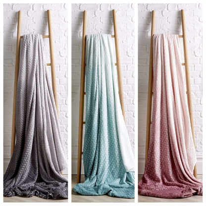 All Season Throw Blankets Cozy Chunky Soft Fleece Throws Cuddling Sofa Bed Luxury Gift Blanket