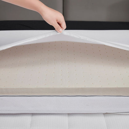 2 & 4 Inch Latex Foam Mattress Topper Breathable Super Soft Thick Bed Enhancer