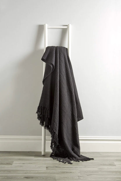 Knitted Throw 100% Cotton Blanket Perfect for Snuggling On Sofa Bed Soft Warm & Irresistibly Chic Blankets Throw