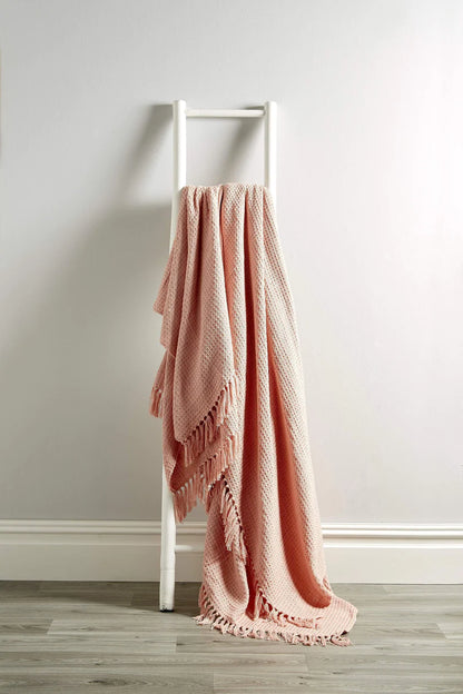 Knitted Throw 100% Cotton Blanket Perfect for Snuggling On Sofa Bed Soft Warm & Irresistibly Chic Blankets Throw