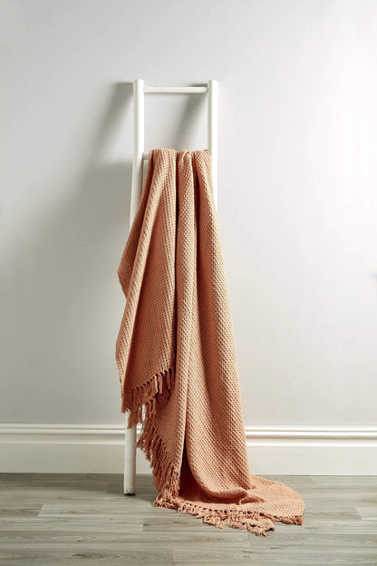 Knitted Throw 100% Cotton Blanket Perfect for Snuggling On Sofa Bed Soft Warm & Irresistibly Chic Blankets Throw