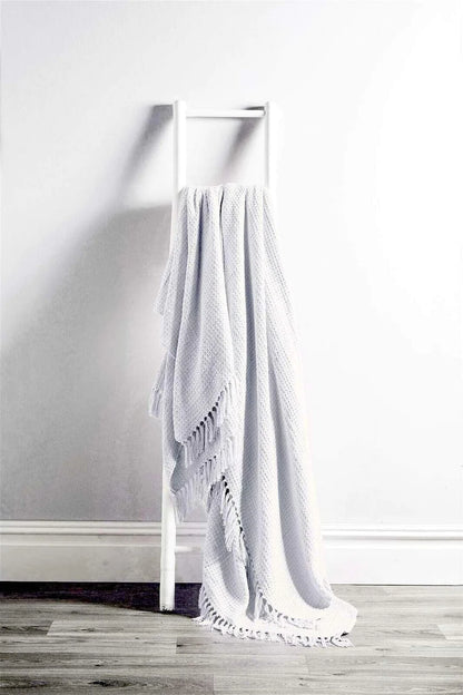 Knitted Throw 100% Cotton Blanket Perfect for Snuggling On Sofa Bed Soft Warm & Irresistibly Chic Blankets Throw