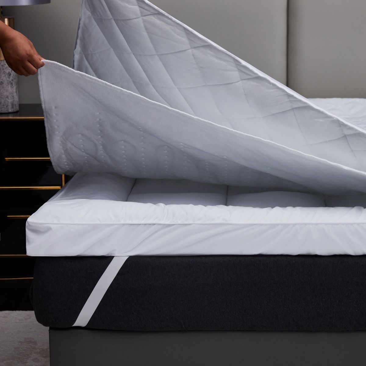 4 Inch Heated Mattress Topper Soft Cozy Auto Shut off Temperature Control Uk
