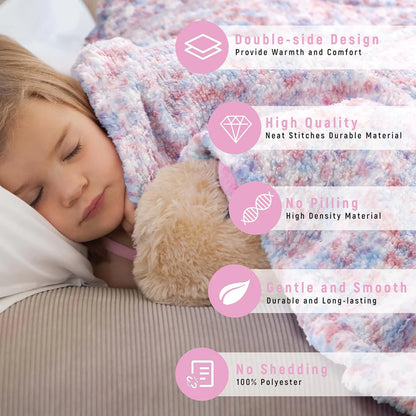 Kids Blankets Children Snuggle Rainbow Throws Cozy Comfy Teddy Comfortable Blanktes