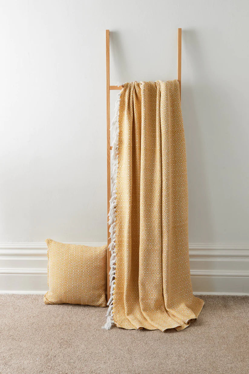 Pure Cotton Throws Luxury Blanket 100% Cotton Throw Blankets for Ultimate Comfort on Sofa or Bed